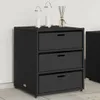 vidaXL Mobile da giardino nero 55x59x69 cm in poly rattan Anteprima dell’immagine prodotto 8