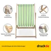 Chaise longue - rayée étroite - vert clair - pliable - en Voir les images du produit 2