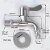 Wasserhahn 1/2 Zoll, Edelstahl 304, Wandmontage, gebürstet Produktbild-Vorschau