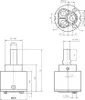Aqualine Ricambi - Cartuccia standard per rubinetti, 40 mm Anteprima dell’immagine prodotto 3