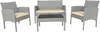4-teiliges Polyrattan Lounge-Set mit Tisch Gartenmöbel Set Produktbild-Vorschau 2