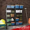 H160cm 5-Etagen Metallregal 650kg Tragkraft,Industrielles Produktbild-Vorschau 7