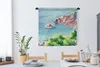 MuchoWow® Wandteppich Wandbehang Meer - Berge - Wald 90x90 Produktbild-Vorschau 2