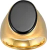 Karisma Männer Edelstahl 316L Gold Herrenring - Agate Achat Produktbild-Vorschau 1