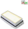 A vacuum cleaner filter is shown on a white background, with a logo in the top right corner. Produktbild-Vorschau