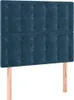 vidaXL LED Kopfteil Dunkelblau 100x5x118/128 cm Samt Produktbild-Vorschau 4