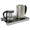 A tea maker set with an electric kettle and a glass teapot on a black heating base. Podgląd zdjęcia produktu