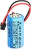 A close-up studio shot of a blue lithium battery with red and black wires attached. Produktbild-Vorschau