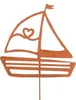 Gartendeko Gartenstecker aus Edelrost Metall Segelboot Produktbild-Vorschau 1