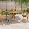 vidaXL Gartentisch Quadratisch 110x110x75 cm Massivholz Produktbild-Vorschau 2