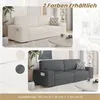 Yaheetech 3-Sitzer Sofa 212×81 cm Polstersofa aus Cordstoff Produktbild-Vorschau 9