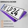 2 Stück Kennzeichenhalter Violett - Chrom Produktbild-Vorschau 6