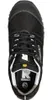 A top-down view of a black safety shoe. Produktbild-Vorschau