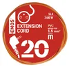 Prodlužovací kabel 20 m / 1 zásuvka / oranžový / PVC / 230 V / 1,5 mm2 Náhled obrázku produktu