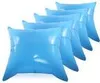 A group of blue inflatable pool cushions arranged diagonally on a white background. Produktbild-Vorschau