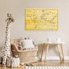 MuchoWow® Poster Weltkarte - Vintage - Gelb 60x40 cm - Produktbild-Vorschau 7