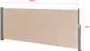 A beige retractable side awning is shown against a white background, with dimensions indicated. Voir les images du produit