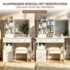 Make-up tafel met spiegel en verstelbare LED-verlichting – Productafbeelding-voorbeeld 8