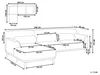 A diagram showing the dimensions of a sectional sofa. Podgląd zdjęcia produktu