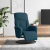Sillón reclinable con reposapiés, color azul, tapizado en Vista previa de la imagen del producto 2