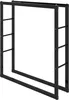 A black metal firewood rack shown against a white background. Produktbild-Vorschau