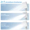 A marketing image showing three different spray modes of a shower head. Náhľad obrázku produktu