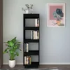 vidaXL Boekenkast/Roomdivider, zwart, 40x35x135 cm, massief Productafbeelding-voorbeeld 3
