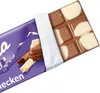 A close-up shot of a partially unwrapped chocolate bar with a purple wrapper. Náhled obrázku produktu