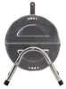 A close-up, front view of a silver charcoal grill with black feet, set against a white background. Náhled obrázku produktu