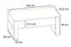 A line drawing diagram of a coffee table with dimensions indicated. Produktbild-Vorschau