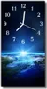 Tulup Glasuhr Wanduhr Küchenuhr Echt-Glas 30x60 Erde Produktbild-Vorschau 1