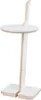 A white wooden stand with a circular top and a vertical support. Produktbild-Vorschau