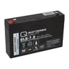 A black rechargeable battery with labels and symbols. Produktbild-Vorschau