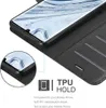 A close-up view of a black phone case with a phone inside, showing the TPU holder feature and descriptive text. Anteprima dell’immagine prodotto