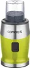A product shot of a green and silver electric grinder with a clear top filled with dark granules. Náhľad obrázku produktu