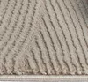 Recycle Teppich mit modernen ovalen Formen liniert in beige Produktbild-Vorschau 4
