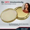 200x WELLGRO Einmachgläser 435ml – Schraubdeckel TO82 gold Produktbild-Vorschau 3