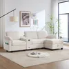 Duża sztruksowa sofa Sweiko z komfortową pianką. Cechy: Podgląd zdjęcia produktu 9