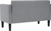 vidaXL Divano a due posti grigio chiaro 111 cm in tessuto Anteprima dell’immagine prodotto 5
