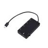 A black USB hub with a micro USB cable attached, shown on a white background. Produktbild-Vorschau