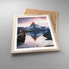 Gerahmtes Poster - Rahmen in heller Eiche - Berge Felsen Produktbild-Vorschau 3