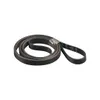A black drive belt coiled on a white background. Produktbild-Vorschau