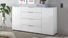 Sideboard Anrichte 180 cm weiß Glasfront - SANTORIN - Die Produktbild-Vorschau 2