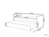 BELIANI Tagesbett Hellgrau Samtstoff 90x200 cm mit Produktbild-Vorschau 3