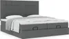vidaXL Ottoman-Bett mit Matratzen Dunkelgrau 200x200 cm Produktbild-Vorschau 4
