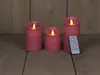 3er Set LED Kerzen ANTIK ROSA Fernbedienung mit Timer und Produktbild-Vorschau 7