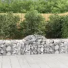 Gabionen mit Hochbogen 2 Stk. 200x50x60/80 cm Verzinktes Produktbild-Vorschau 2