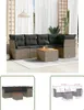The Living Store 6-tlg. Garten-Sofagarnitur mit Kissen Grau Produktbild-Vorschau 1