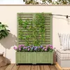Merax Pflanzkübel mit Spalier und Rollen, Blumenkasten aus Produktbild-Vorschau 2