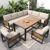 Garten-Lounge-Set, Gartensofa mit Esstisch aus Massivholz, Produktbild-Vorschau 2